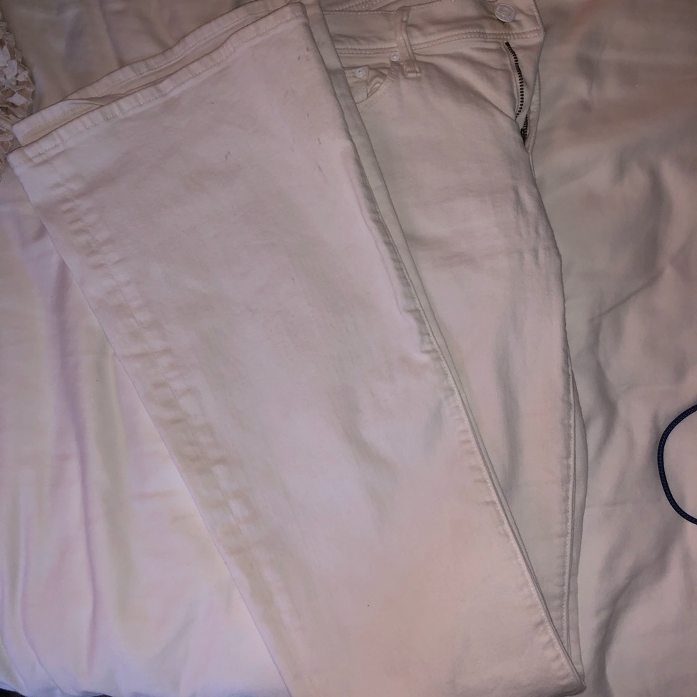 Mother White flare jeans